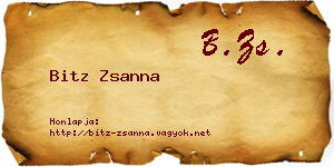 Bitz Zsanna névjegykártya